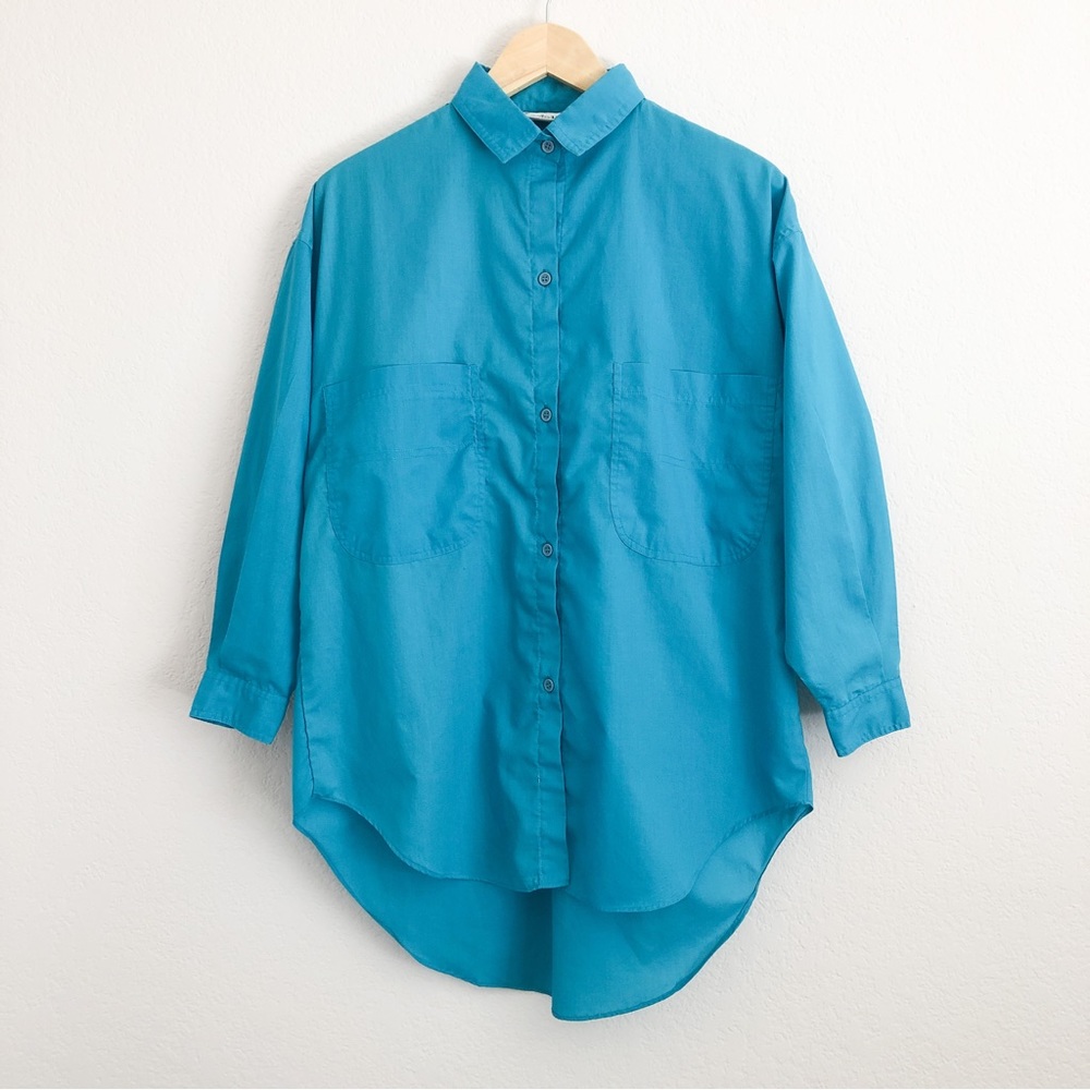 Vintage 90’s Blue Button-Down Shirt